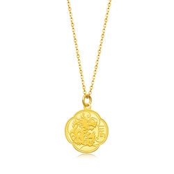 「祈願篇」999.9黃金龍生肖吊墜