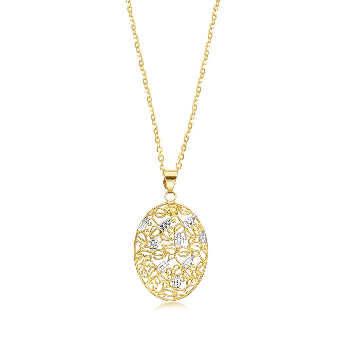 18K Yellow & White Gold Pendant | Chow Sang Sang Jewellery | 73014P - 1