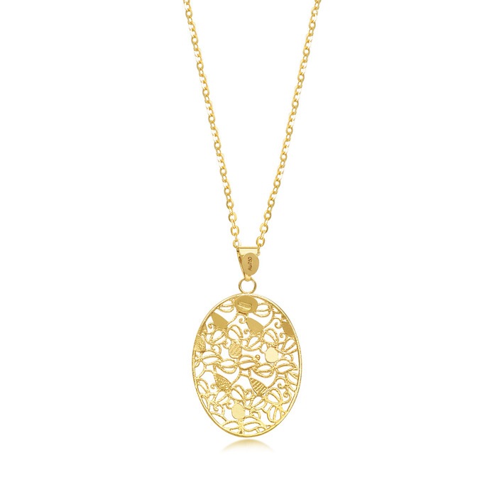 18K Yellow & White Gold Pendant | Chow Sang Sang Jewellery | 73014P - 3