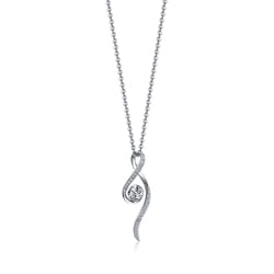 18K White Gold Diamond Pendant