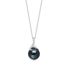 18K White Gold Tahitian Pearl Pendant