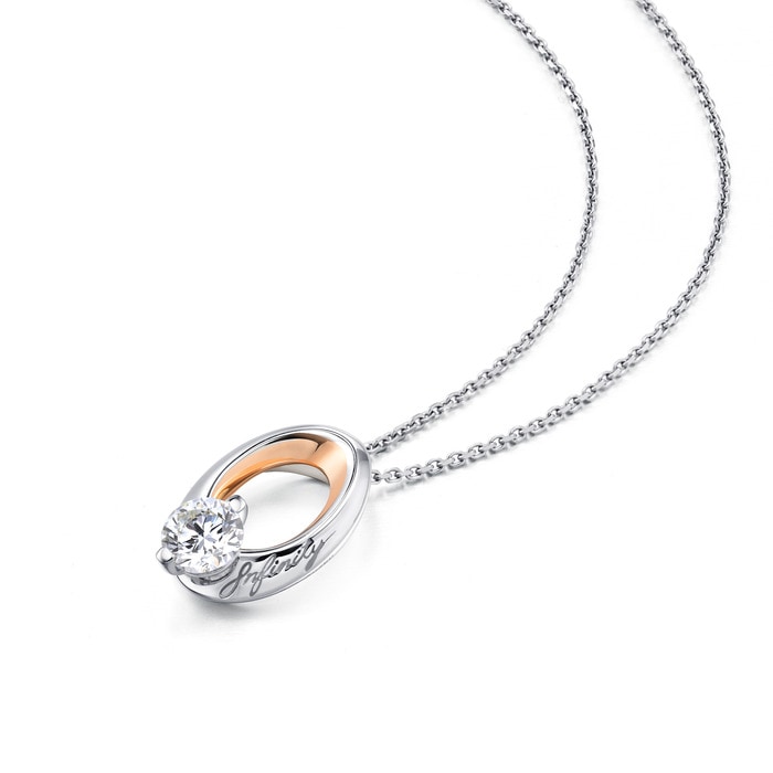 18K White & Rose Gold Pendant | Chow Sang Sang Jewellery | Infinity | 77456P - 4