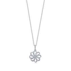 18K White Gold Diamond Pendant