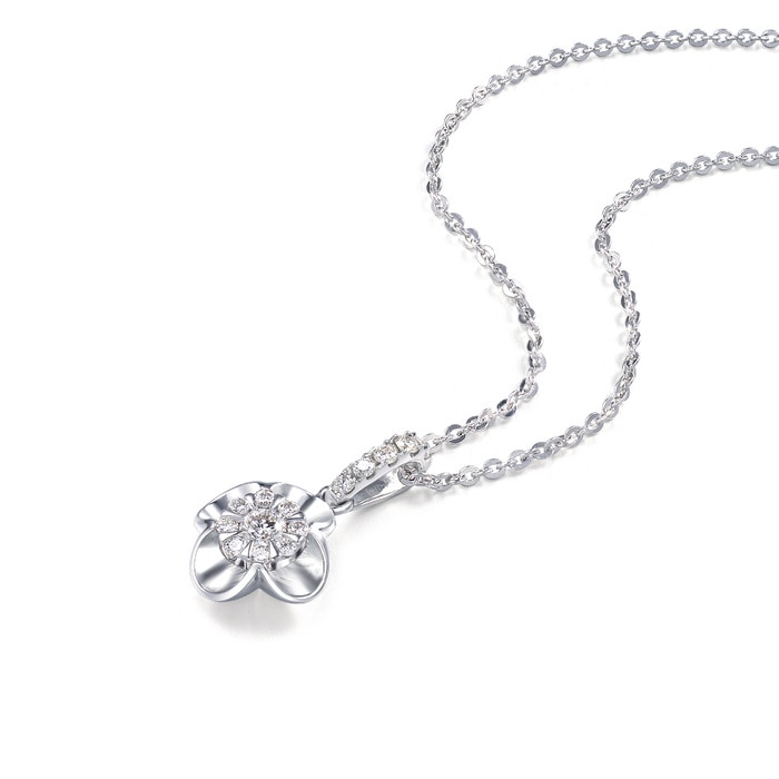 18K白色黄金 吊墜 | 周生生珠寶 | Diamond Symphony「鑽之頌」 | 78610P - 4