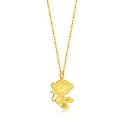 999 Gold Monkey Pendant
