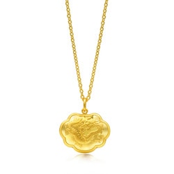 'New Born' 999.9 Gold Dragon Lock Pendant