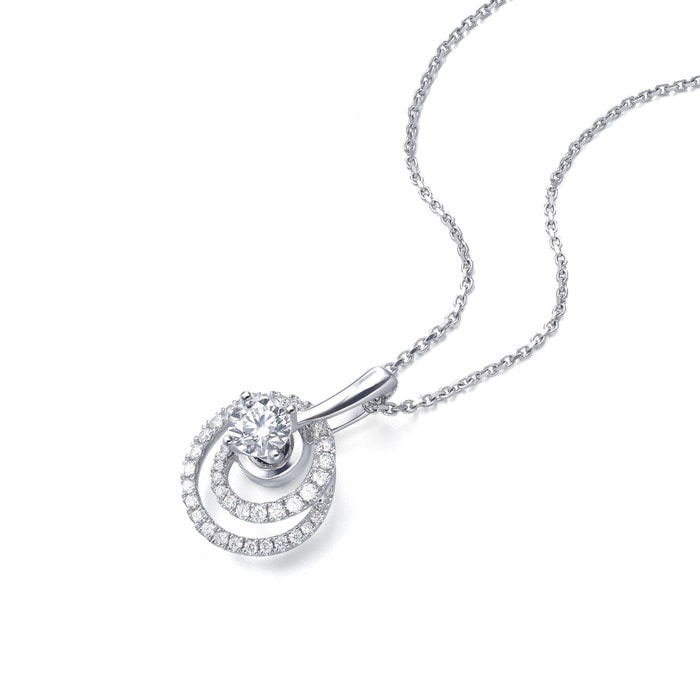 swirl diamond necklace