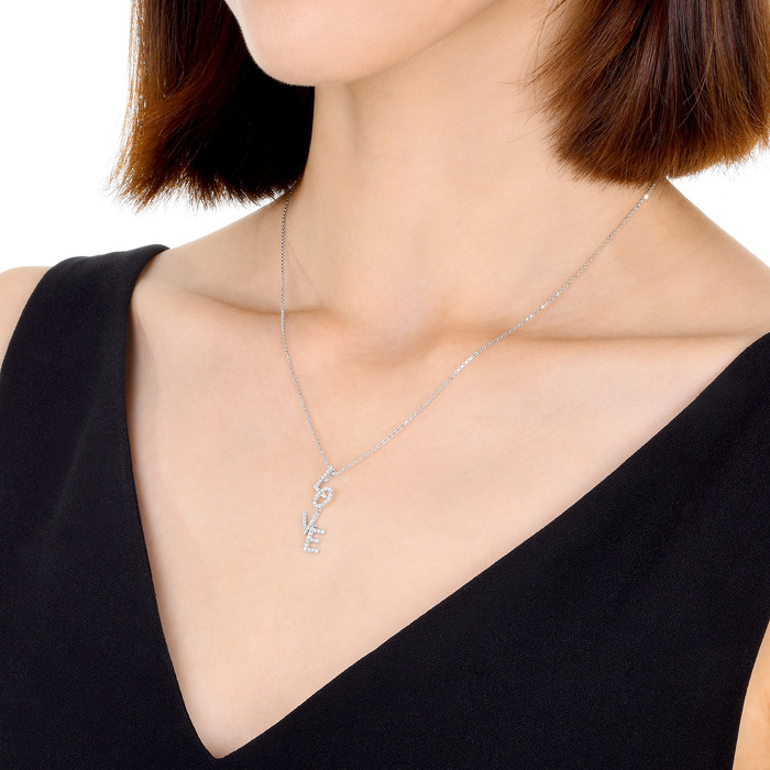 18K白色黄金 吊墜 | 周生生珠寶 | Love Decode 「愛情密語 」 | 84980P - 3