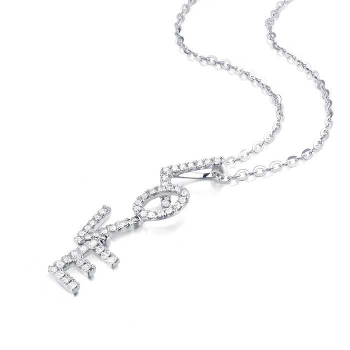 18K白色黄金 吊墜 | 周生生珠寶 | Love Decode 「愛情密語 」 | 84980P - 4