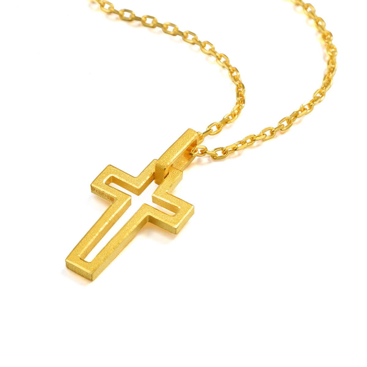 999.9 Gold Cross Pendant | Chow Sang 