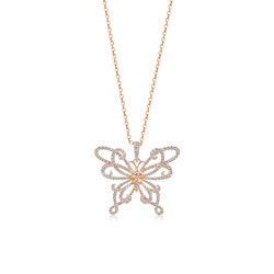 「華麗之頌」18K玫瑰金鑽石吊墜