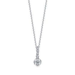 「光環」18K白色黃金吊墜