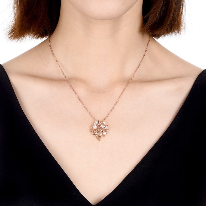 18K白色黄金及玫瑰金 吊墜 | 周生生珠寶 | La Pelle | 87319P - 2