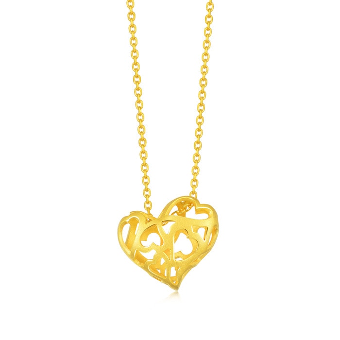 Loving Hearts - 999.9 Gold Pendant | 89602P(~0.107 tael) | Chow