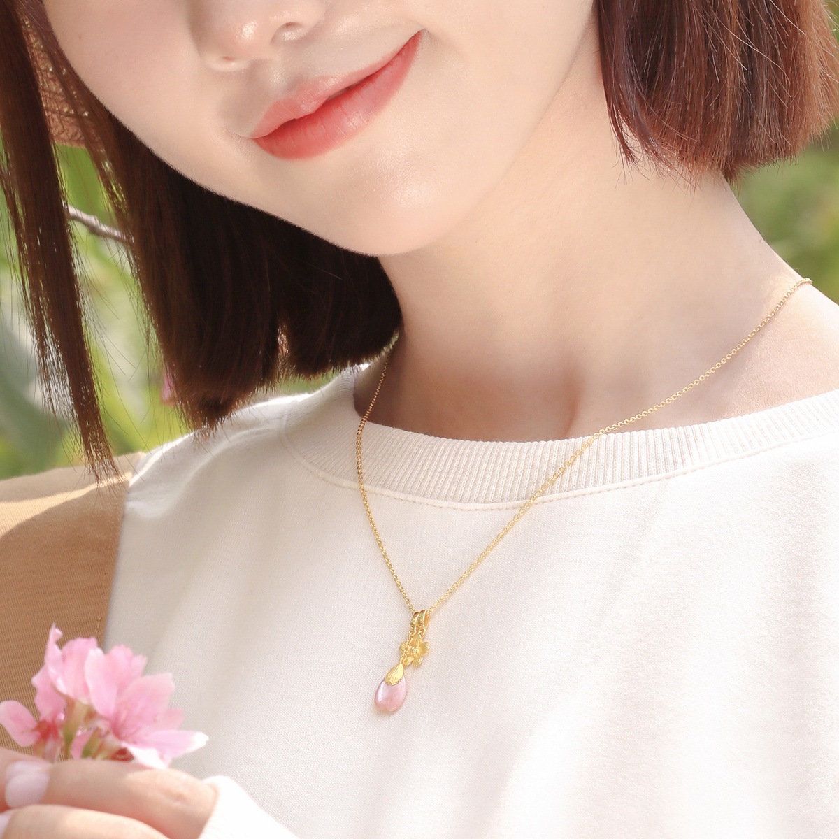 optional earrings COLOR CHOICE Details about   Rose Flower Charm Necklace Set with pearls 