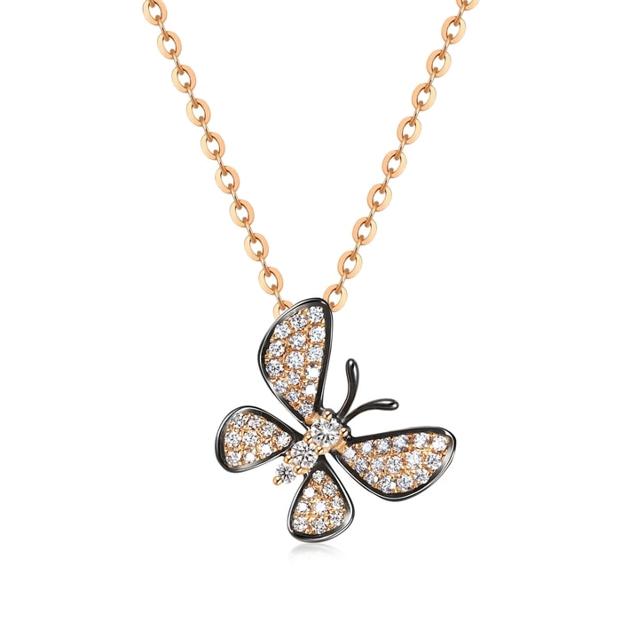 18K Rose & Black Gold Pendant | Chow Sang Sang Jewellery | 90696P - 5