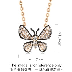 'Symphony' 18K Red & Black Gold Diamond Pendant