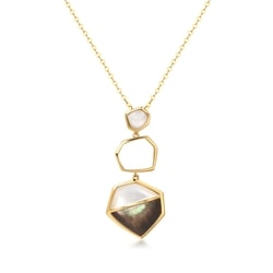 'Harmony' 18K Yellow Gold Mother of Pearl Pendant