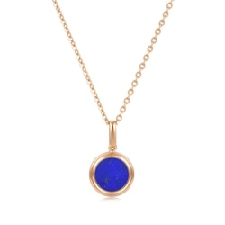 'Timeless' 18K Rose Gold Lapis Lazuli Pendant