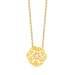Floral' 999.9 Gold Tree of Life Pendant