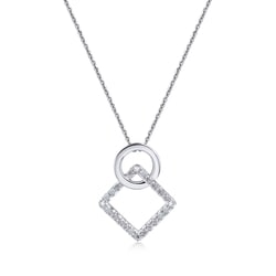 'Form' 18K White Gold Diamond Pendant