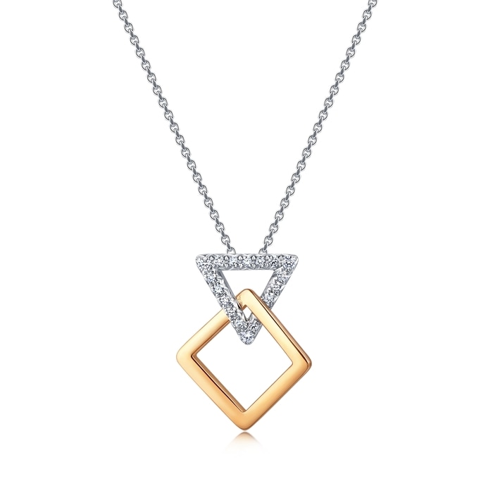 18K White & Rose Gold Pendant | Chow Sang Sang Jewellery | 91340P - 1