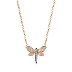 'Symphony' 18K Red & Black Gold Diamond Pendant