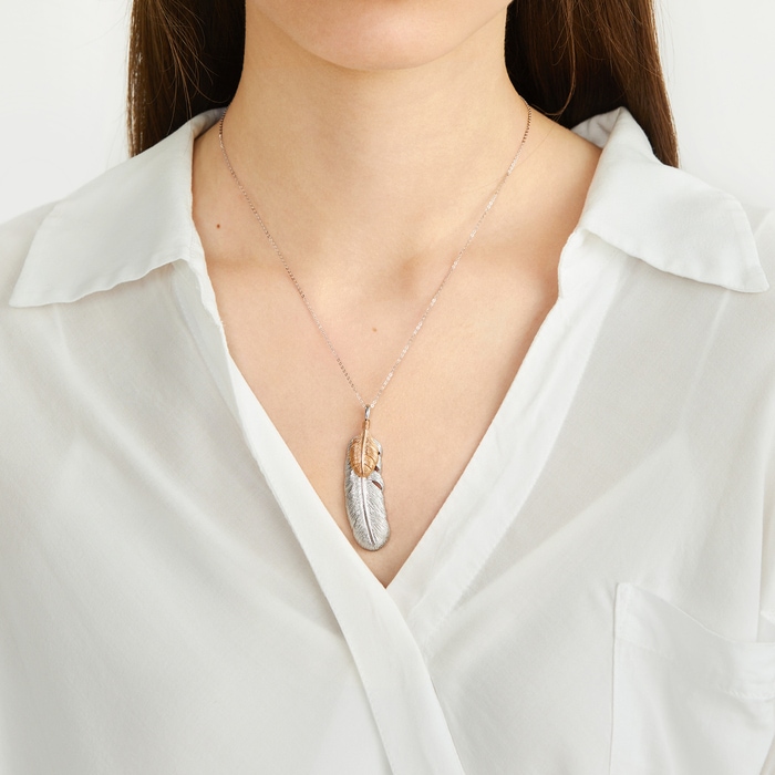 18K White & Rose Gold Pendant | Chow Sang Sang Jewellery | Love Decode | 91565P - 2