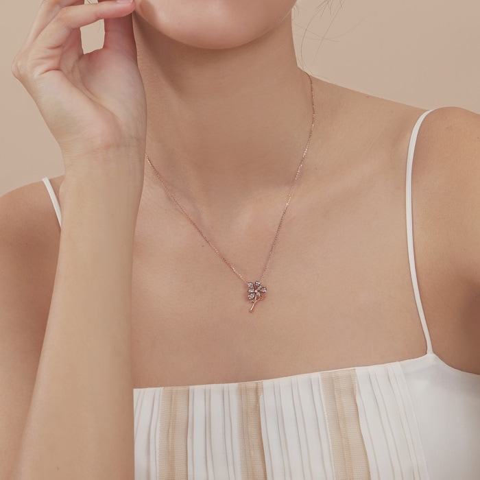 18K Rose & Black Gold Pendant | Chow Sang Sang Jewellery | 91734P - 3