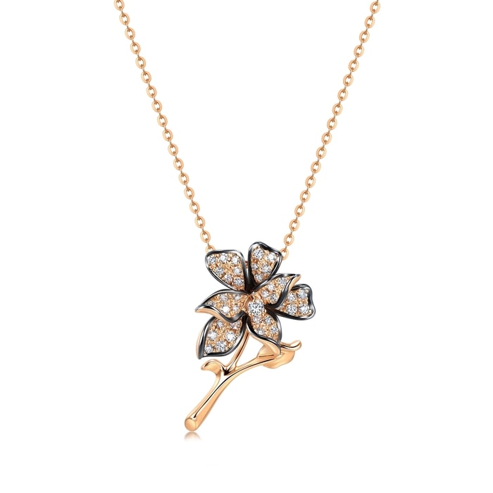 18K Rose & Black Gold Pendant | Chow Sang Sang Jewellery | 91734P - 1