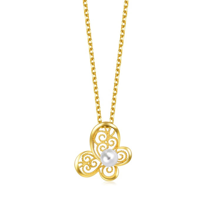 Solid Gold Pendant | Chow Sang Sang Jewellery | Lace | 92011P - 1