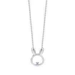 900 Platinum Diamond Rabbit Pendant