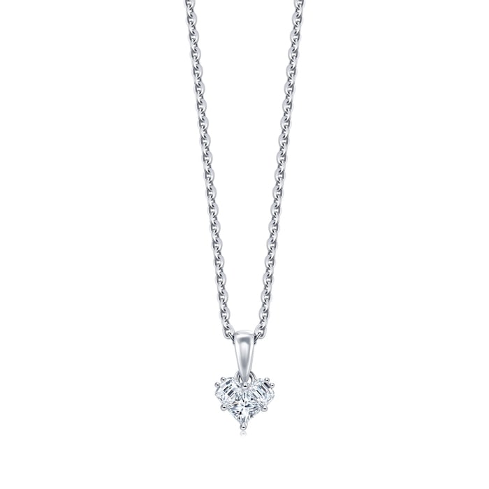 18K White Gold Diamond Pendant
