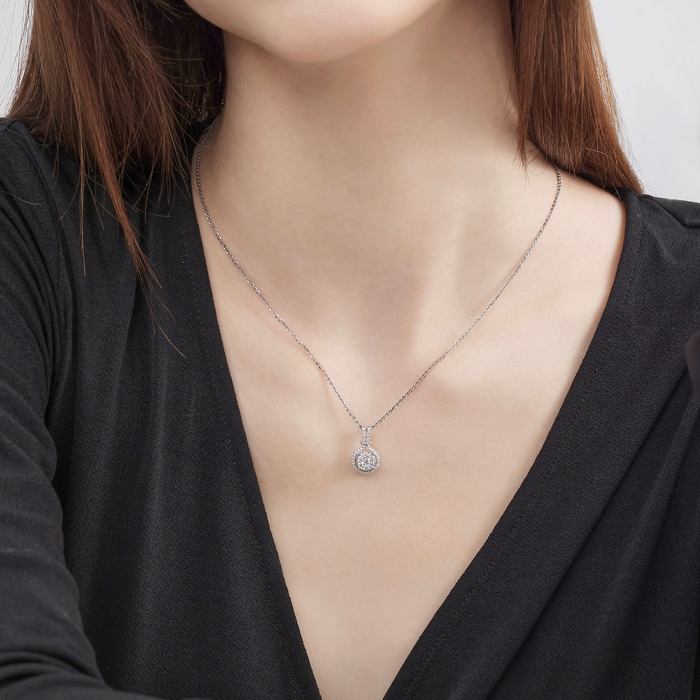 18K白色黄金及玫瑰金 吊墜 | 周生生珠寶 | Diamond Symphony「鑽之頌」 | 93898P - 2