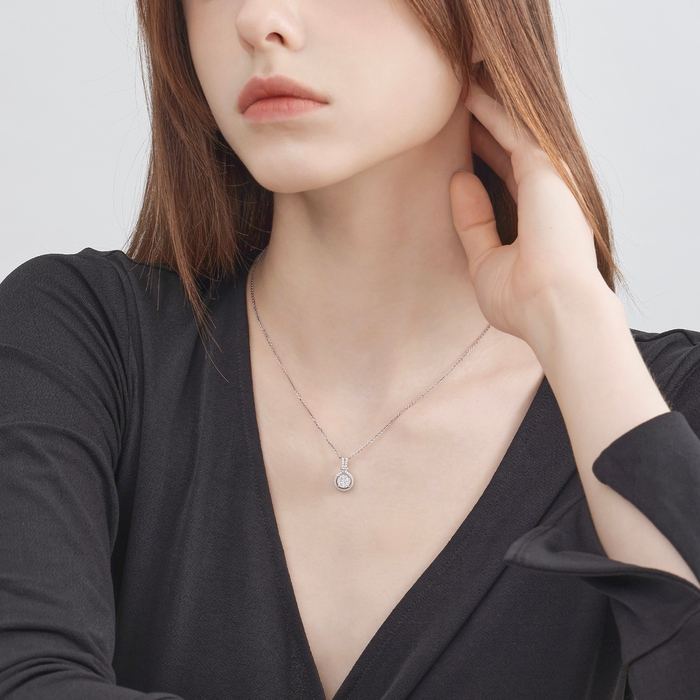 18K白色黄金及玫瑰金 吊墜 | 周生生珠寶 | Diamond Symphony「鑽之頌」 | 93898P - 3