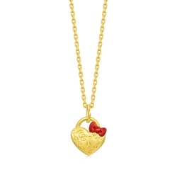 'Hello Kitty' 999 Gold Love Lock Charm