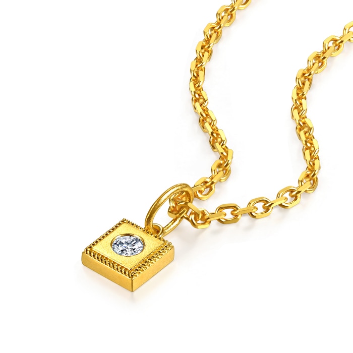 Solid Gold Pendant | Chow Sang Sang Jewellery | Minty Collection | 96730P - 4