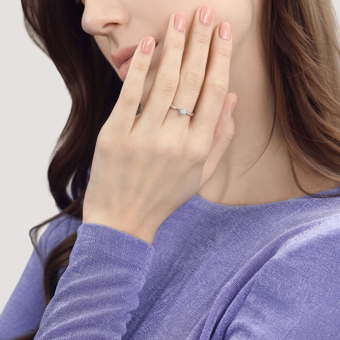 18K白色黄金 戒指 | 周生生珠寶 | 03755R - 3