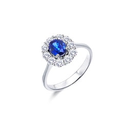 18K Gold Sapphire Ring