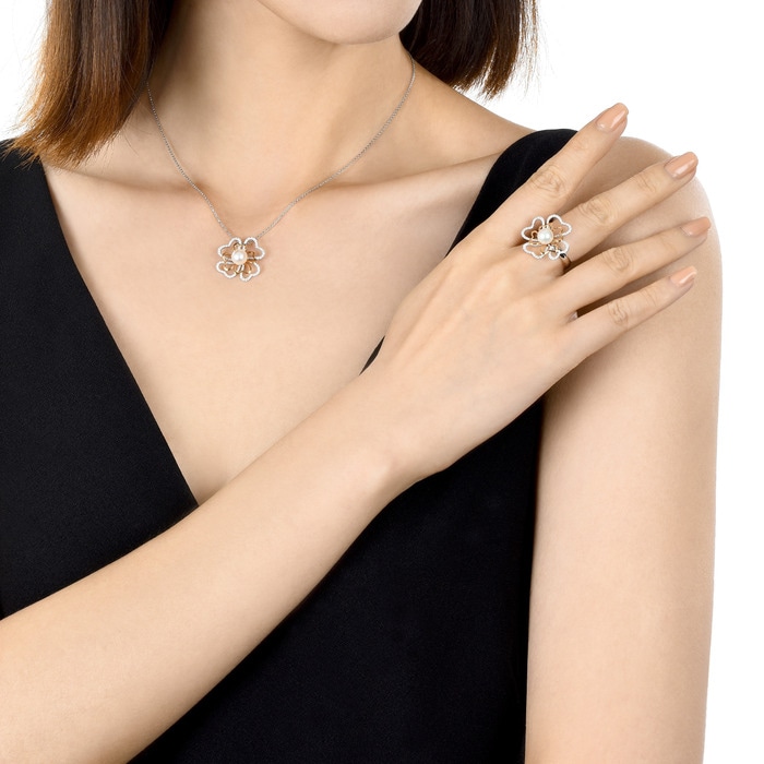 18K白色黄金及玫瑰金 戒指 | 周生生珠寶 | 68077R - 3