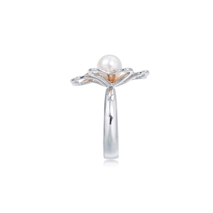 18K白色黄金及玫瑰金 戒指 | 周生生珠寶 | 68077R - 6