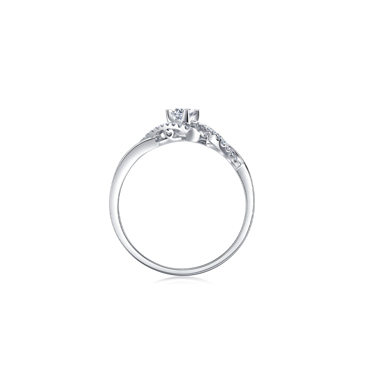 Daily Luxe - 18K White Gold Diamond Ring | 68689R(~0.047