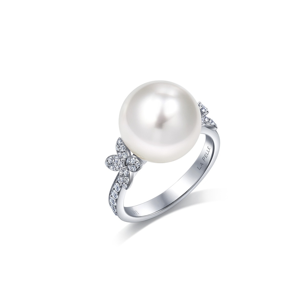 south sea pearl ring with diamonds