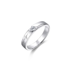 18K白色黃金戒指