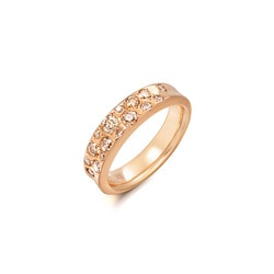 「Melange Band」18K黃金啡鑽戒指