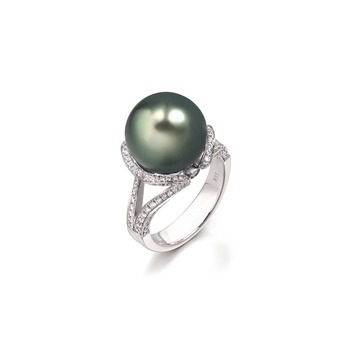 18K White Gold South Sea Cultured Pearl Ring