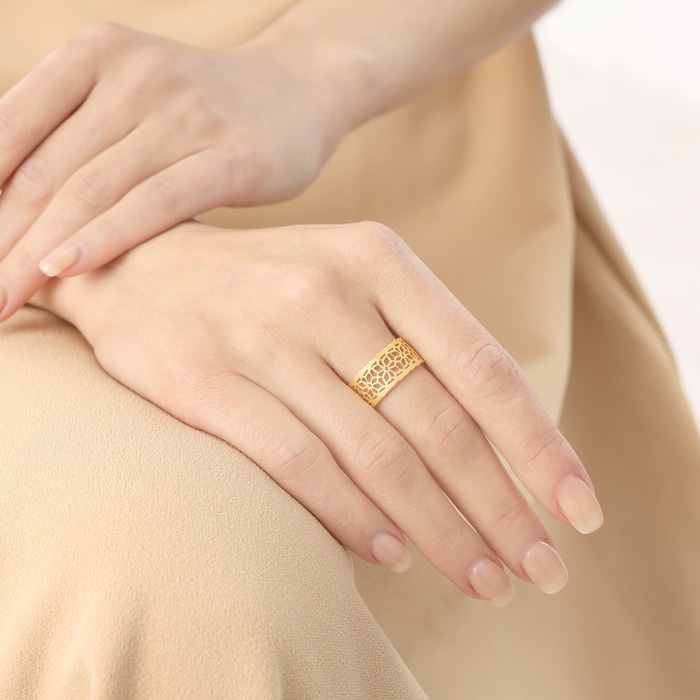 Cultural Blessings - 'Blossom' 999.9 Gold Ring | 86297R