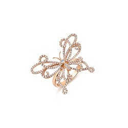 「華麗之頌」18K玫瑰金鑽石戒指