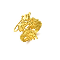  'Dragon & Phoenix' 999.9 Gold Dragon Ring