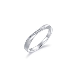 18K白色黃金鑽石戒指